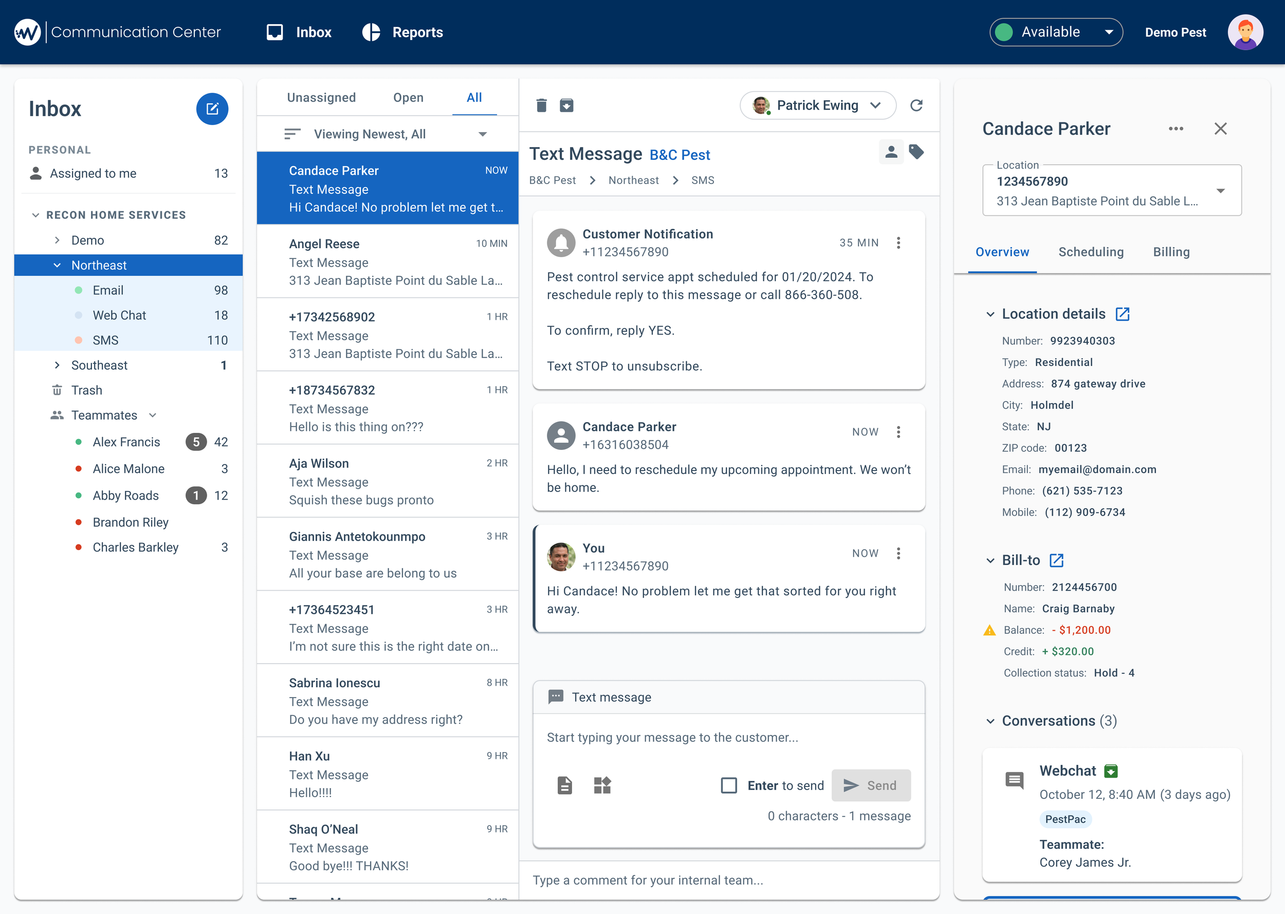 Communication Center overview